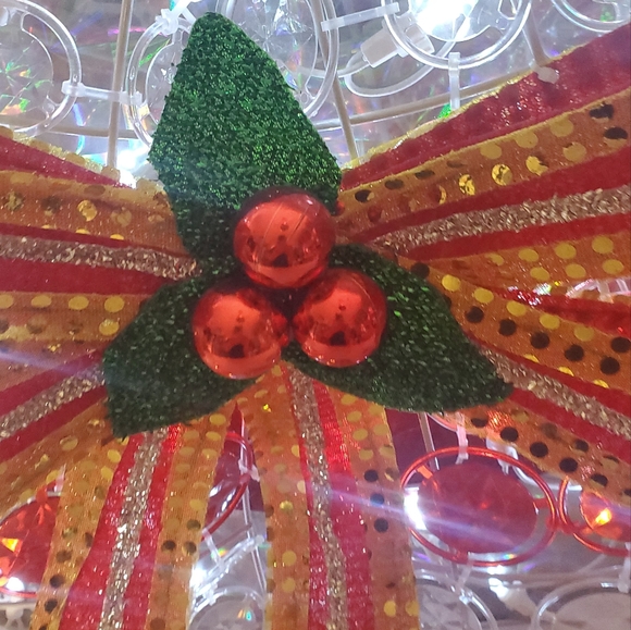 LED Crystal Disc Twin Bells Vtg 2000 Indoor Outdoor Hanging Light Display - Picture 2 of 14